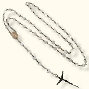 Vintage Faceted Glass Bead Rosary